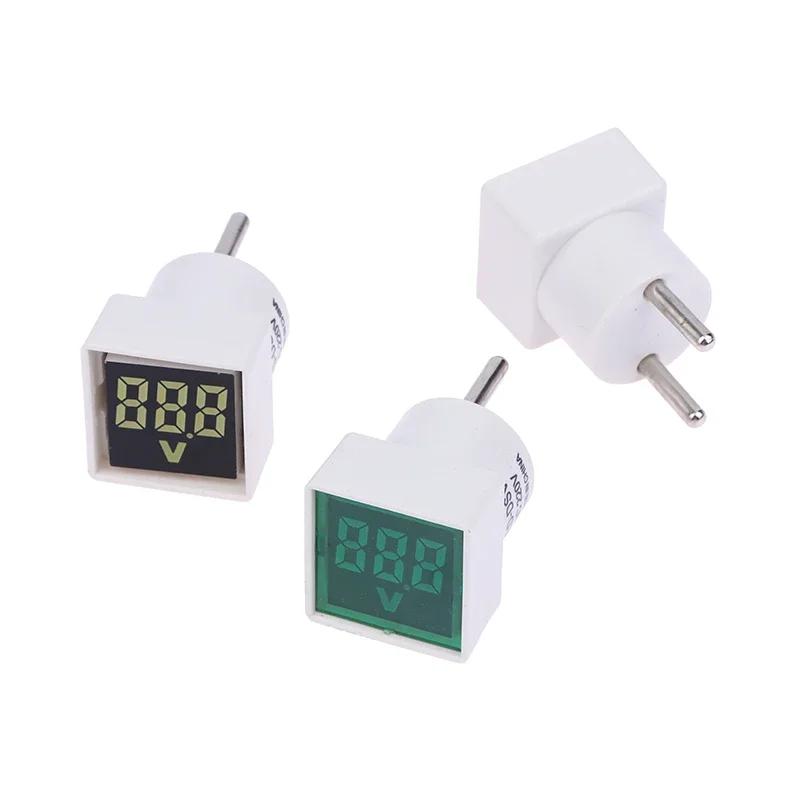 Квадратные цифровые напряжения указывают AC220V/230V Тестер домашней цепи Простая установка Универсальный домашний измеритель напряжения переменного тока