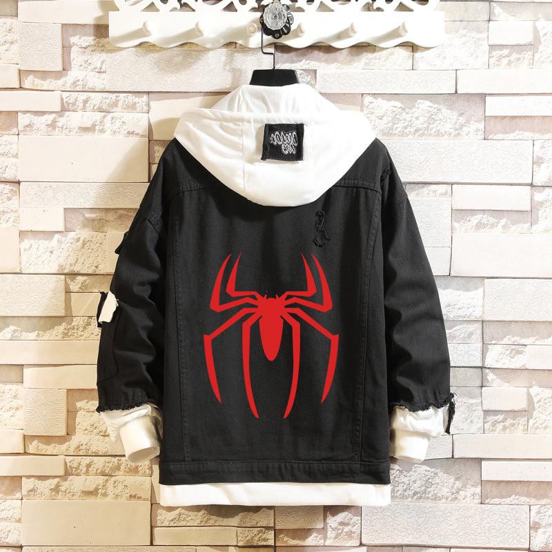 Мужские и женские джинсовые куртки Spider Series Трендовая одежда Одежда для парТолстовки