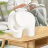 Animal Sculpture Ceramic Elephant Statue Collectible Figurine with Nonslip Pads for Festival Home