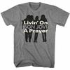 Bon Jovi Livin' On A Prayer Graphite Heather Adult T-Shirt