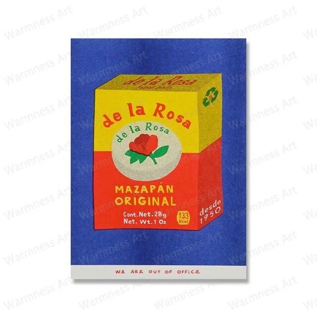 Японский розовый лимонный сок, цветущие чернила, консервированные сардины, помидоры, настенная живопись, скандинавский постер и принты, декор для гостиной, без рамки