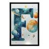 Poster "Letter F In Space" Poster "Letter F In Space, 30X40 Cm, Gold Aluminum Frame, 230 Gsm Matte Paper