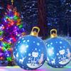 60 см светодиодный надувной рождественский декорированный шар из ПВХ, прозрачный гигантский большой большой шар, елочные украшения, игрушечный шар 2024