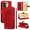 Leather Wallet Card Holder Flip Case for Realme 14 14T 14X 15 15X 15T 16 Note 70 C100 C85 C83 Pro Plus Butterfly Embossed Design