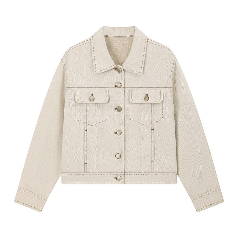 ELLE KIDS Girls' Linen Lyocell Denim Jacket