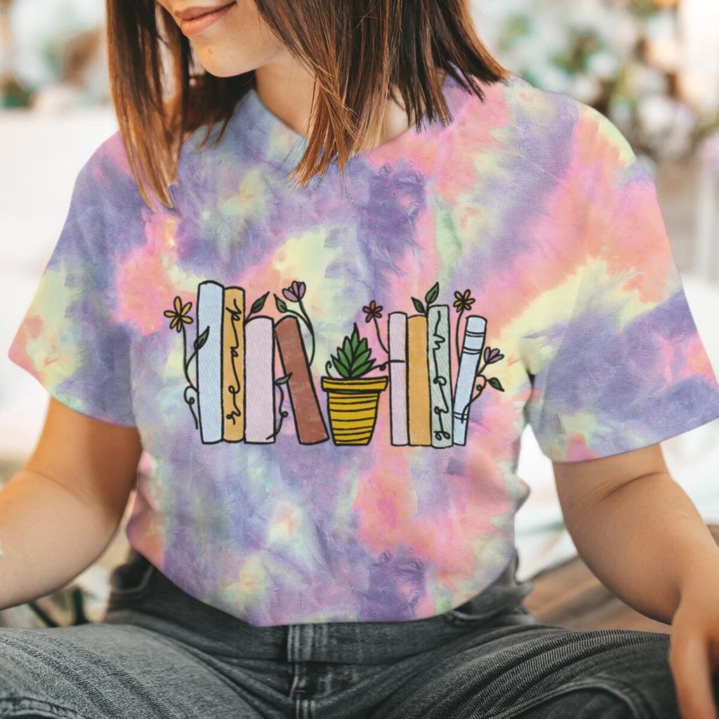 Женская одежда WGTD Мода Леди Топы с принтом с коротким рукавом Футболки с круглым вырезом Женская летняя футболка Графическая футболка