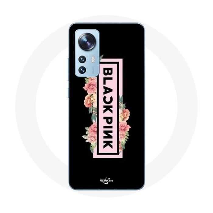 Чехол для Xiaomi Mi 12 / 12X Blackpink K-pop Group Logo Черный Розовый Черный Фон