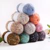 50g/Ball Soft Mohair Yarn Rainbow Color Cotton Wool Yarn for DIY Crochet Scarf Shawl Coat Hat Hand Knitting Velvet Yarn Thread