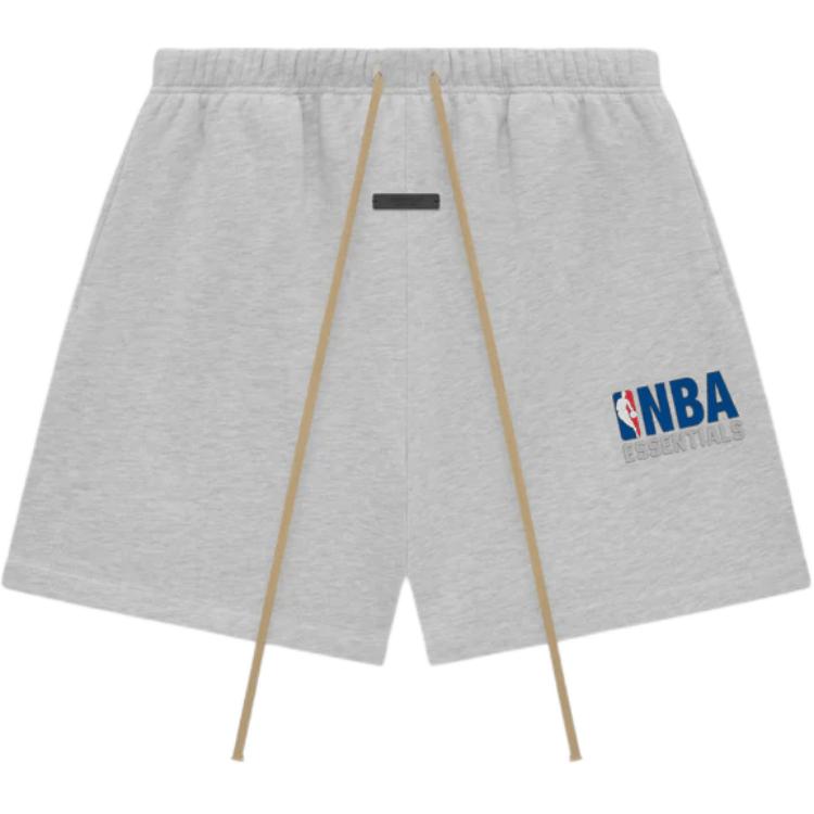 Fear of God Essentials Шорты-свитшоты X NBA Светло-серый Меланж Мужские Низ Серый 160AL244000F
