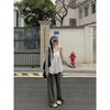 Kumikumi Design Gray Thin Section Cardigan Outerwear Women Clothes Autumn Inner Wear Chic White Sling Two-piece Set