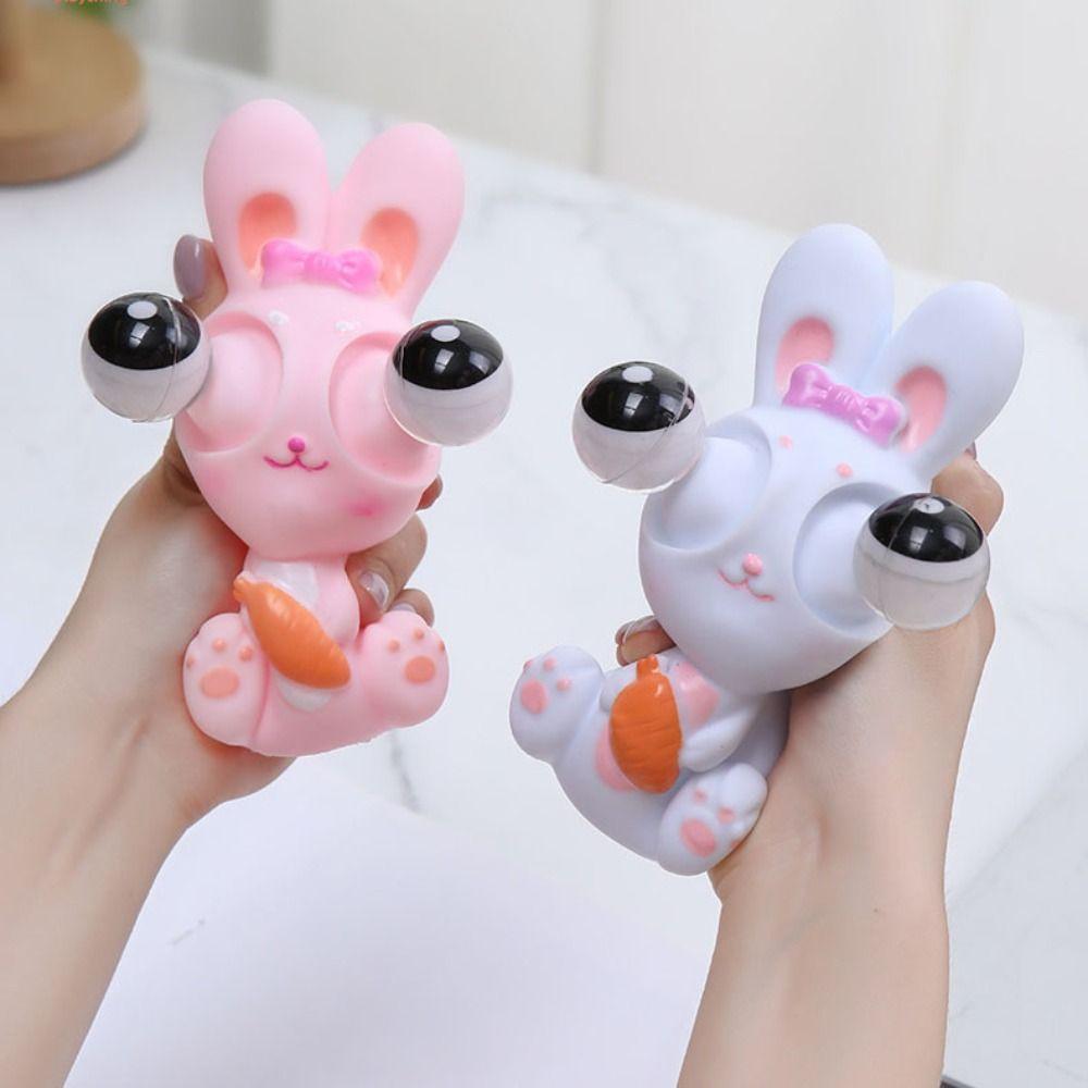 Simulation Rabbit Eyeball Burst Rabbit Cartoon Animal Squeeze Stretching Ball  Kids Holiday Gift