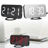 CO&LO Fashion Digital LED Mirror Dual USB Port Rechargeable Dimmer Snooze Alarm Clock