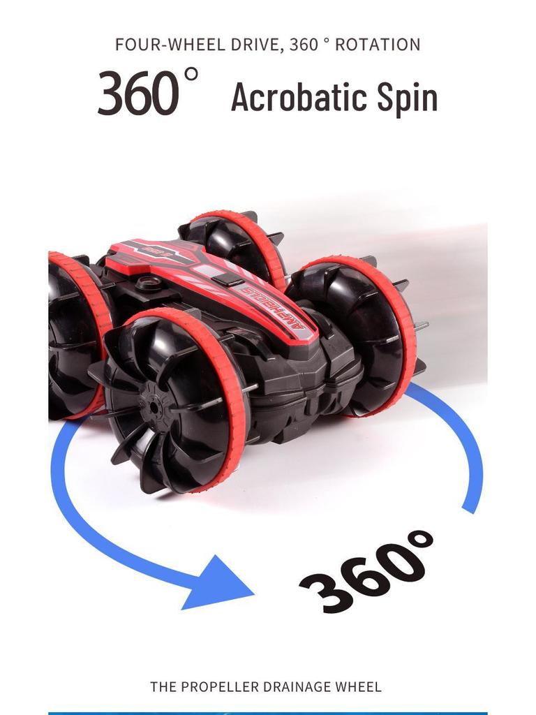 2.4G Remote Control Amphibious Car - Four-Wheel Drive, Double-Sided Stunt, Tumbling Toy