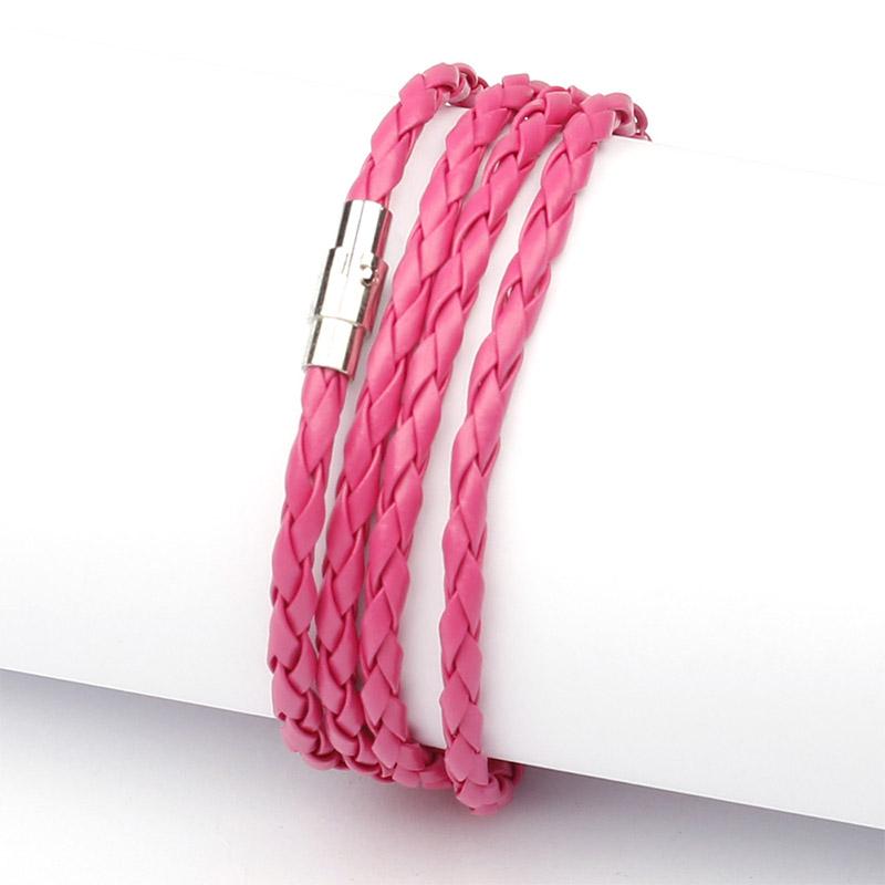 Vogue Женский ручной работы модный кожаный плетеный браслет-манжета унисекс мужской браслет