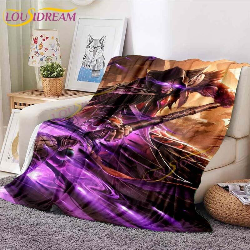 Одеяла World of Warcraft, классические игровые одеяла, одеяла с художественным принтом, фланелевые одеяла для кровати, дивана, вечеринки, детский подарок для взрослых