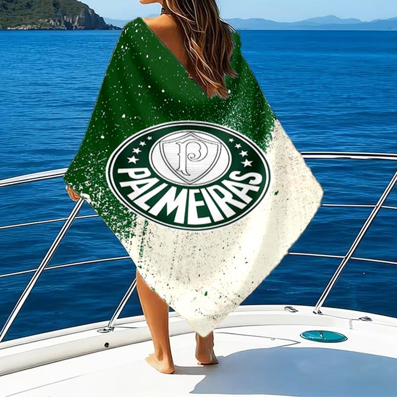 Beach Towel with SE Palmeiras logo Pattern - soft,absorbent,machine washable Lightweight&Modern,swimming,Travel Essentials