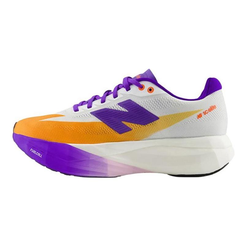 New Balance NB FuelCell SC Elite V5 Беговые кроссовки Женские Белый Фиолетовый Желтый WRCELNM5
