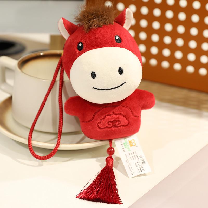 1 Piece 2026 Year Of The Horse Mascot Plush Toy Pendant Soft Realistic Born Gifts Pony Doll Home Decoration Ornament