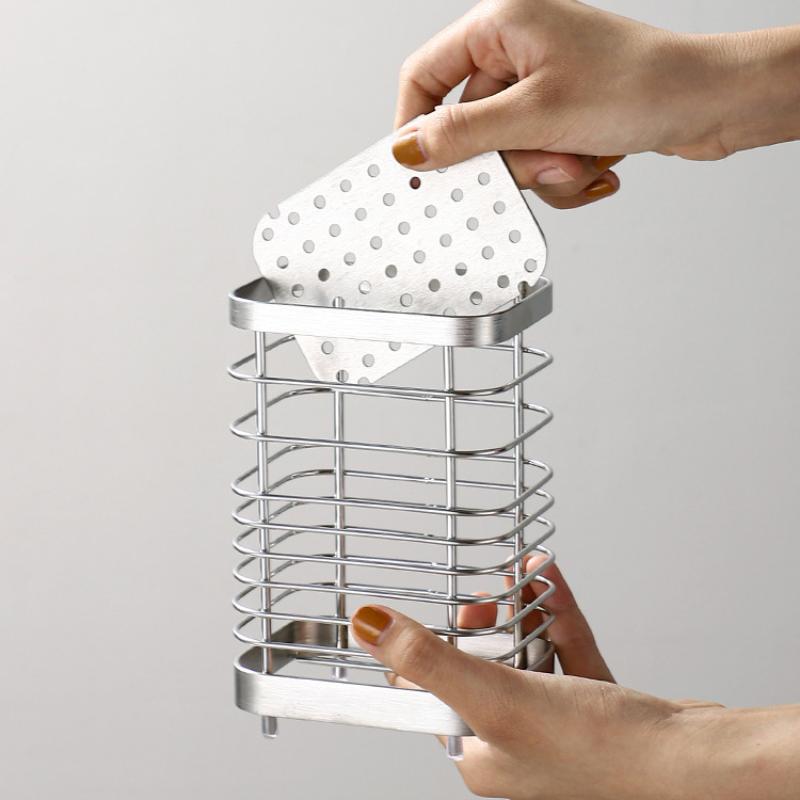 Kitchen Cutlery Organizer Spoon Fork Stainless Steel Storage Holder Tableware Shelf Box Accessories Wall Mounted Chopstick Tube