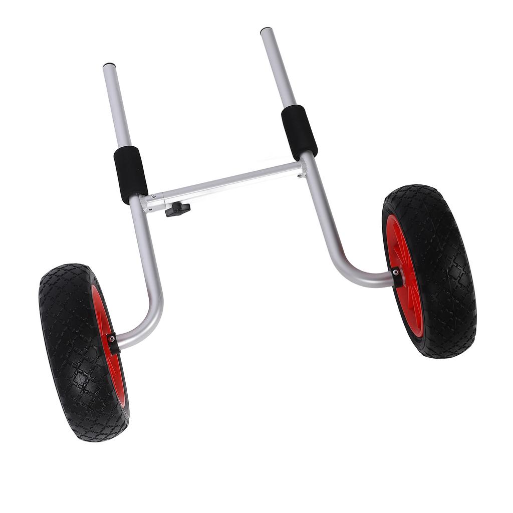 Тележка для перевозки каноэ, регулируемая, складная, 10-дюймовые шины, алюминиевая, с порошковым покрытием, для транспортировки каяка, для S