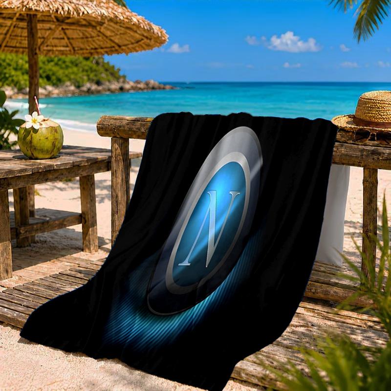 Electric Blue Napoli Logo Beach Towel Microfiber Beach Towel, Lightweight and Quick-Dry, for Summer Travel, Swimming Pool Fan Birthday Gift
