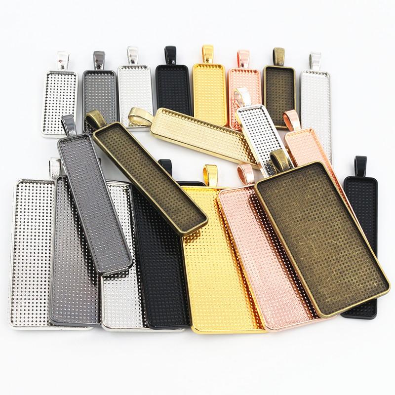 Горячие Продажи 10x25/10x50/25x50мм Прямоугольные Заготовки для Камеи, Основы для Подвесок-Кабошонов Для Изготовления Ювелирных Изделий Аксессуары Расходные Материалы