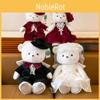 Angel Bear Couple Plush Toy Cute Cartoon Girls Wedding Toss Bed Dolls Decor