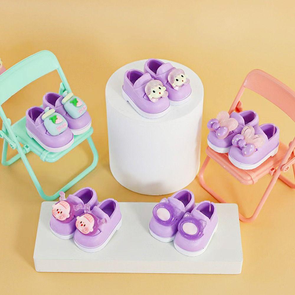 Мини-туфли ручной работы из ПВХ 4 см. Туфли для мультяшных кукол. Подарки на день рождения.