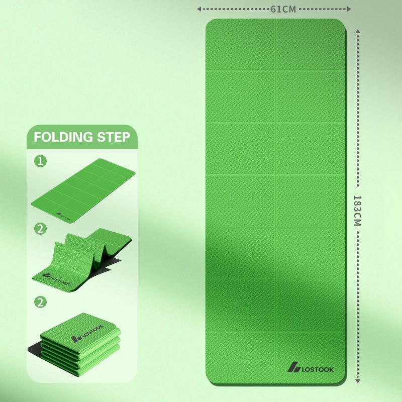 1 шт. Экологичный складной коврик для йоги из TPE, двусторонний, нескользящий, удобный для путешествий, для пилатеса и напольных тренировок