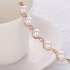 Lady Wavy Headband Non-slip Shiny Rhinestone Faux Pearl Narrow Band Anti-rust Hair Decoration Elastic Party Prom Lady Hair Hoop Hair Accessories