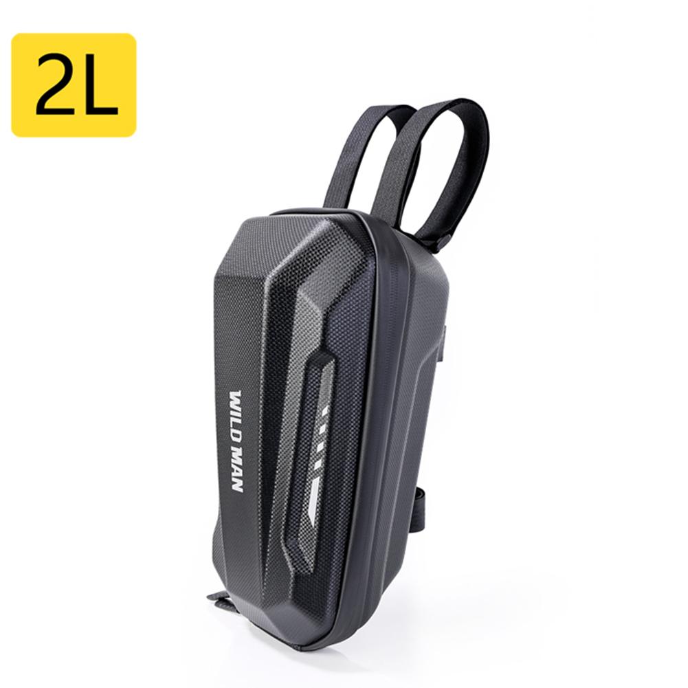 4-2L Portable Electric Scooter Handle Bar Bag Skateboard Hard Shell Front  Pouch Biking Waterproof EVA Hard Case Cycling Parts