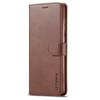 LC.IMEEKE Wallet Design Leather Phone Stand Case Protector for Samsung Galaxy A03s (166.5 X 75.98 X 9.14mm) - Coffee