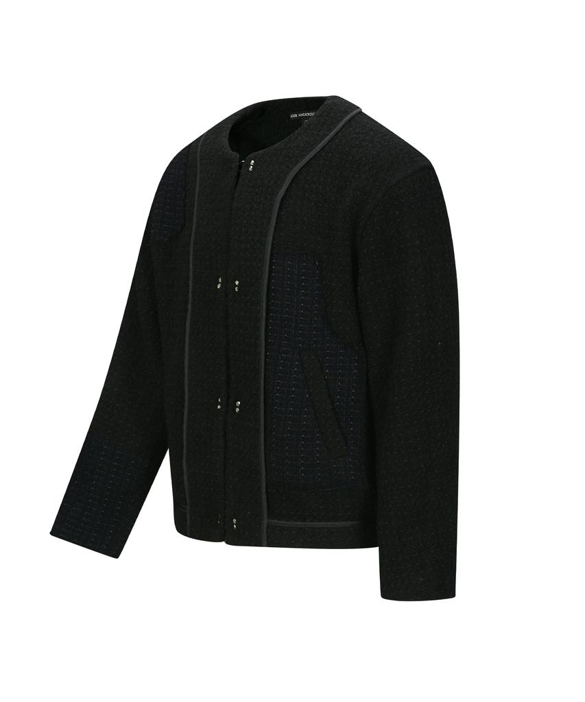 Adsb Andersson Bell Unisex Inside Out Tweed Cardigan Awa732U(Black)