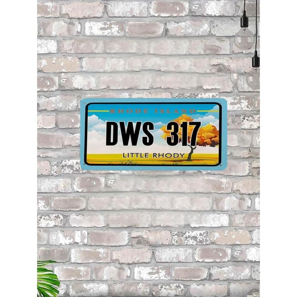 U.S. License Plate, U.S. Car License Plate, Metal, 15x30 Cm.