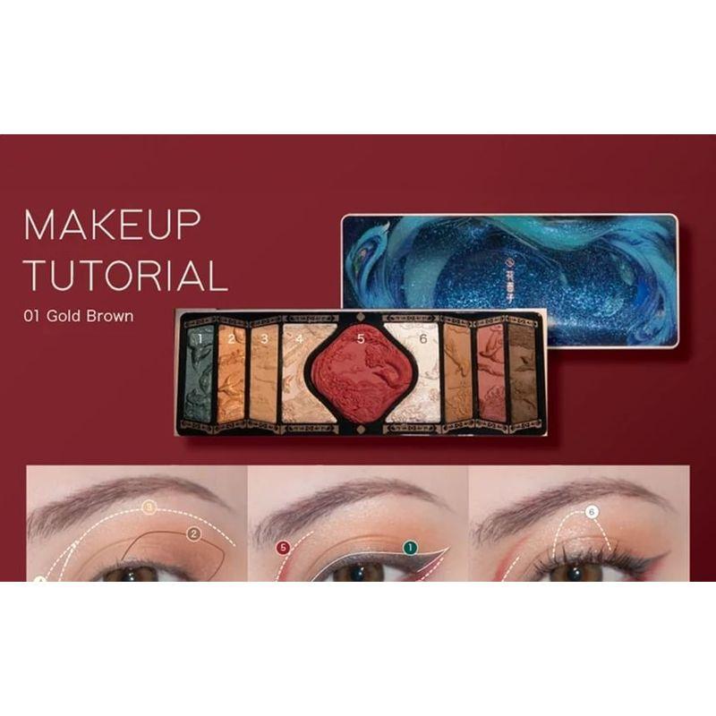 Florasis - Палетка теней для макияжа «Феникс с цветочной гравировкой» - 5 видов