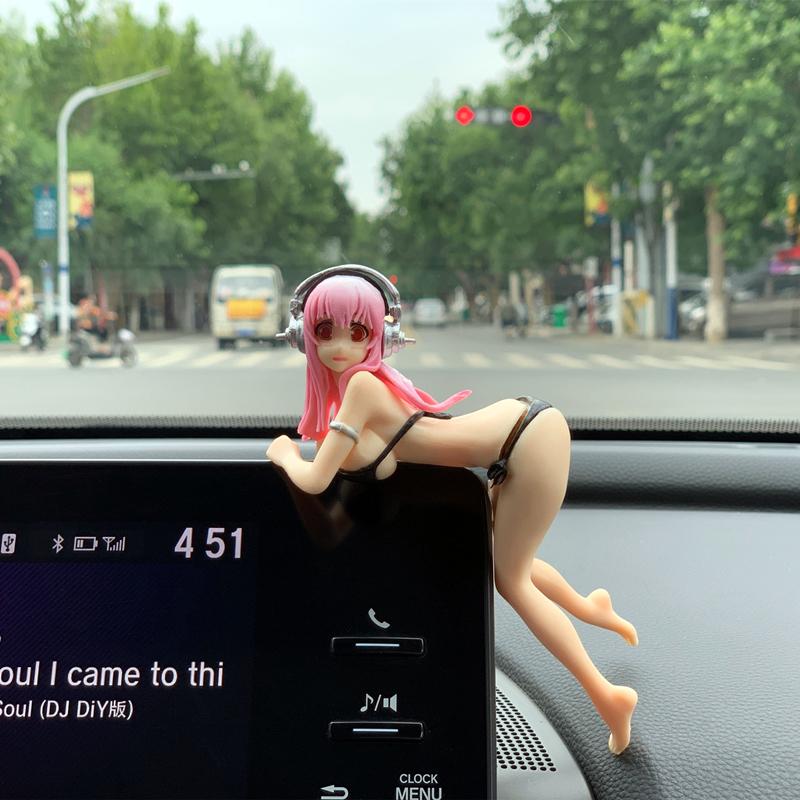 Сексуальная Suupaa Soniko Bunny Girl Girls Car Decorations Cartoon Kawaii Anime Статуэтка Car Dashboard Сексуальная кукла Фигурка Украшения для автомобиля