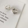 925 Sterling Silver Trendy Width Surface Knot Winding Thai Silver Color Ring Vintage Open Finger Ring For Women Jewelry S-R740