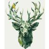 Frame Diy Painting By Numbers For Adults Kits Green Deer Wall Art Picture Marker By Numbers Animal Diy Gift 40x50cm