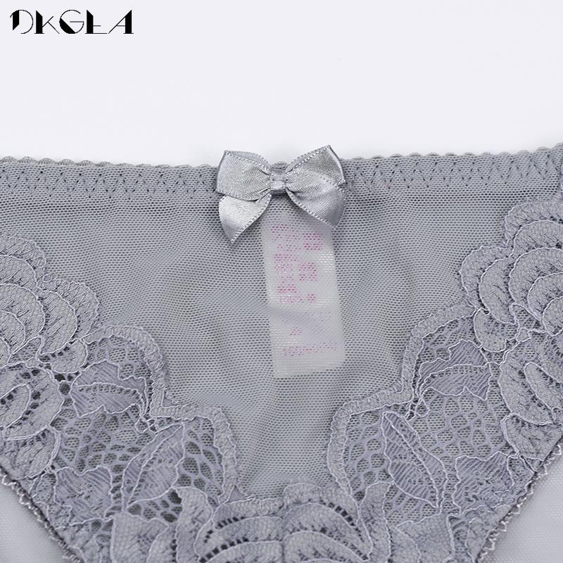 DKGEA Сексуальные трусы с низкой талией, прозрачные кружевные трусики, женское нижнее белье