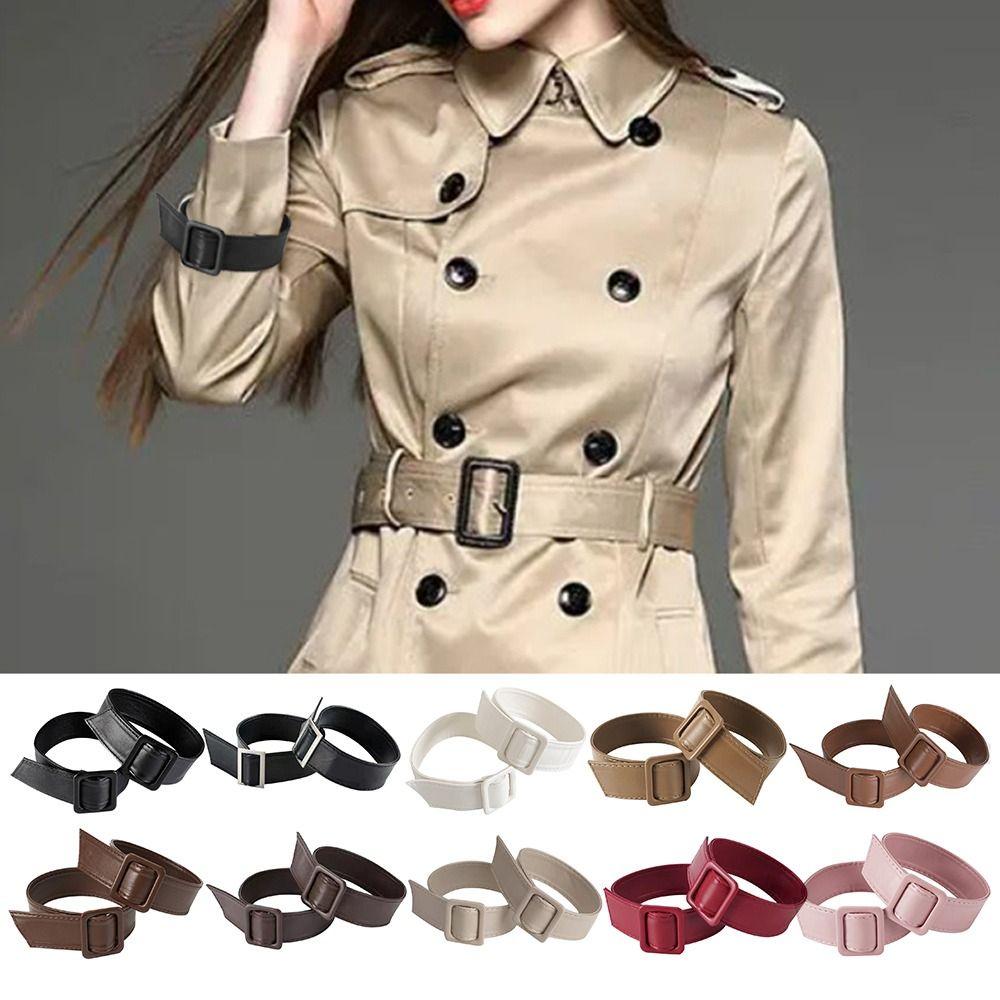Faux Leather Cuff Bands Strap Replacement Adjustable Sleeve Garters Leather Cuff Bands  Women