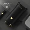 Женский зонт OLYCAT: Двойного назначения, защита от УФ-лучей, портативный, компактный пятислойный дизайн для солнца и дождя с черным покрытием.