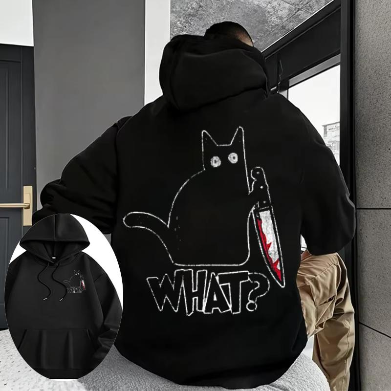 2025 COOLMIND DB Cat 100%Printed Cotton Sweater Hoodie Acid Washed Exclusive Graphic Unisex Cool Streetwear Men Big Size Y2K