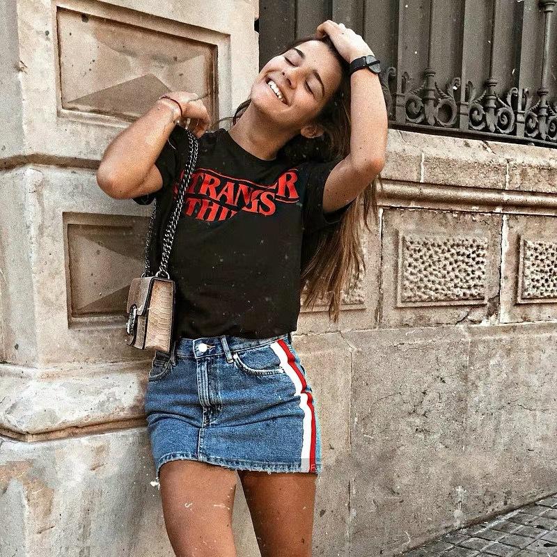 Футболка с коротким рукавом и принтом 'Stranger Things'