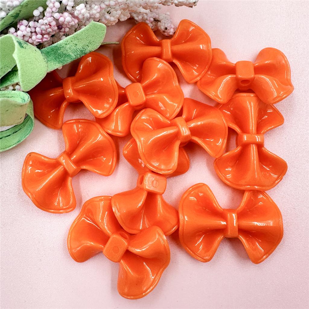 Мультяшные ожерелья, ювелирные изделия, маркировка для сережек 31,5*23,4 мм, большие бусины в форме банта, акрил, сделай сам, материалы для ручной работы, мода, 10 шт., аксессуары