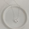 Sweet Love Diamond Necklace with Smooth Face Heart Shaped Collar Chain, Small and Slim Feeling, Versatile Neckchain