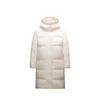 Letter Zipper Hooded Comfortable Breathable Versatile Casual Long Down Jacket Women Outerwear Vanilla Cream 962448902-1
