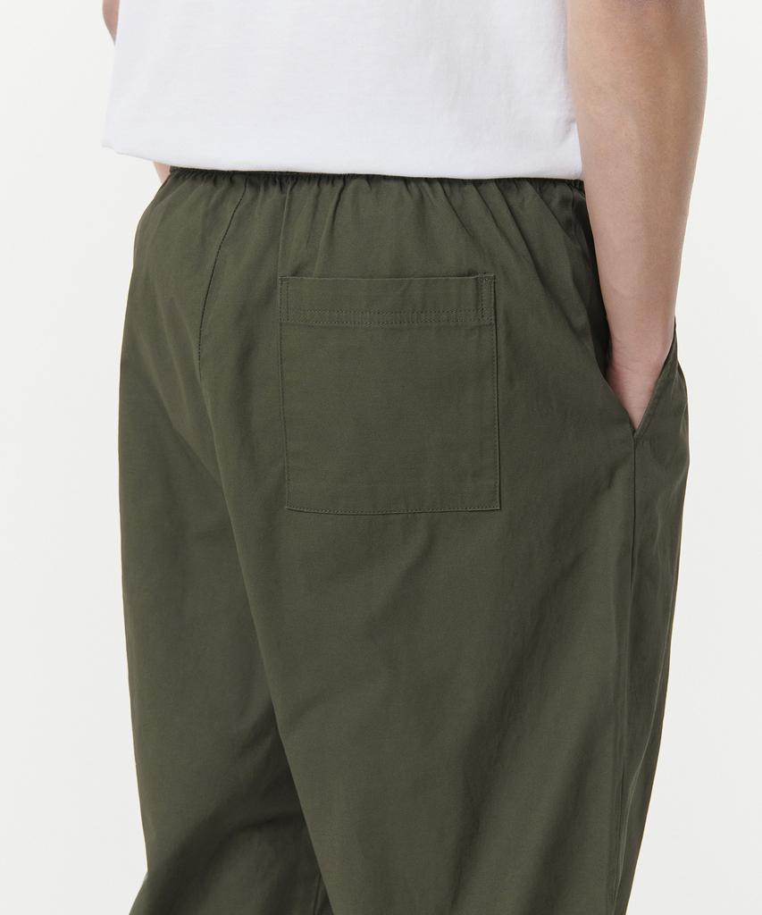 MUSINSA STANDARD Cotton Deep Tuck Wide Elastic Waist Pants [Khaki]