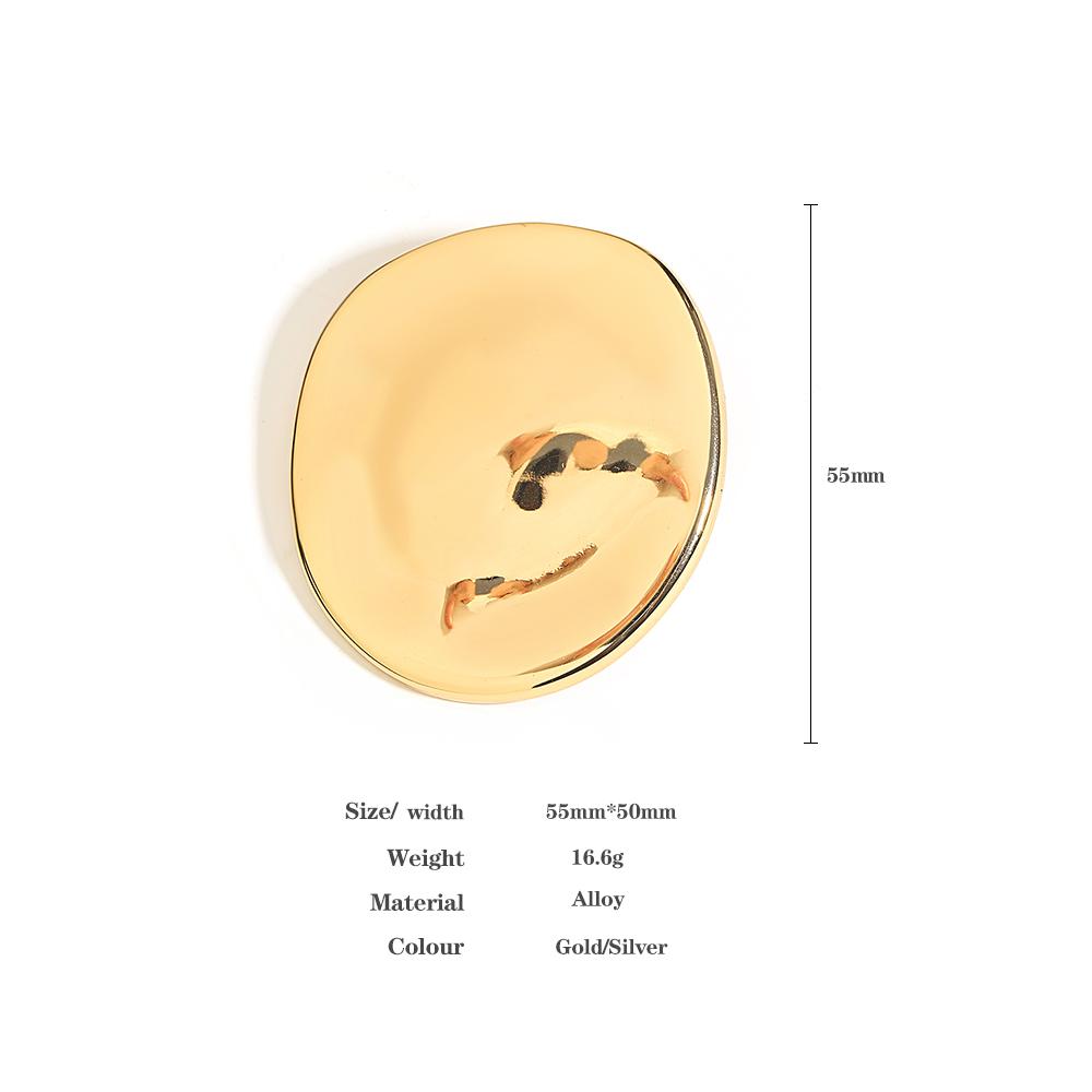 Модная женская брошь нестандартной формы, сложенная круглая, металлическая булавка, золото, серебро, цвет броши, аксессуары, ювелирные изделия для вечеринок, подарок