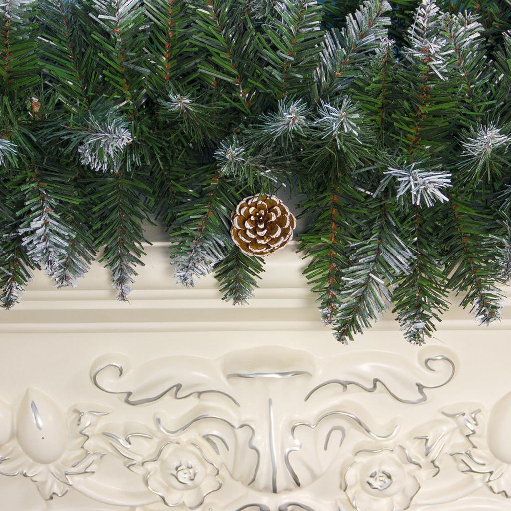 8.8FT Рождественская гирлянда с 50 светодиодами, работающая от батареек, искусственная рождественская подвесная гирлянда