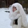Плюшевая балаклава-шапка для взрослых, милая шапка без козырька с ушками кролика, модная лыжная шапка